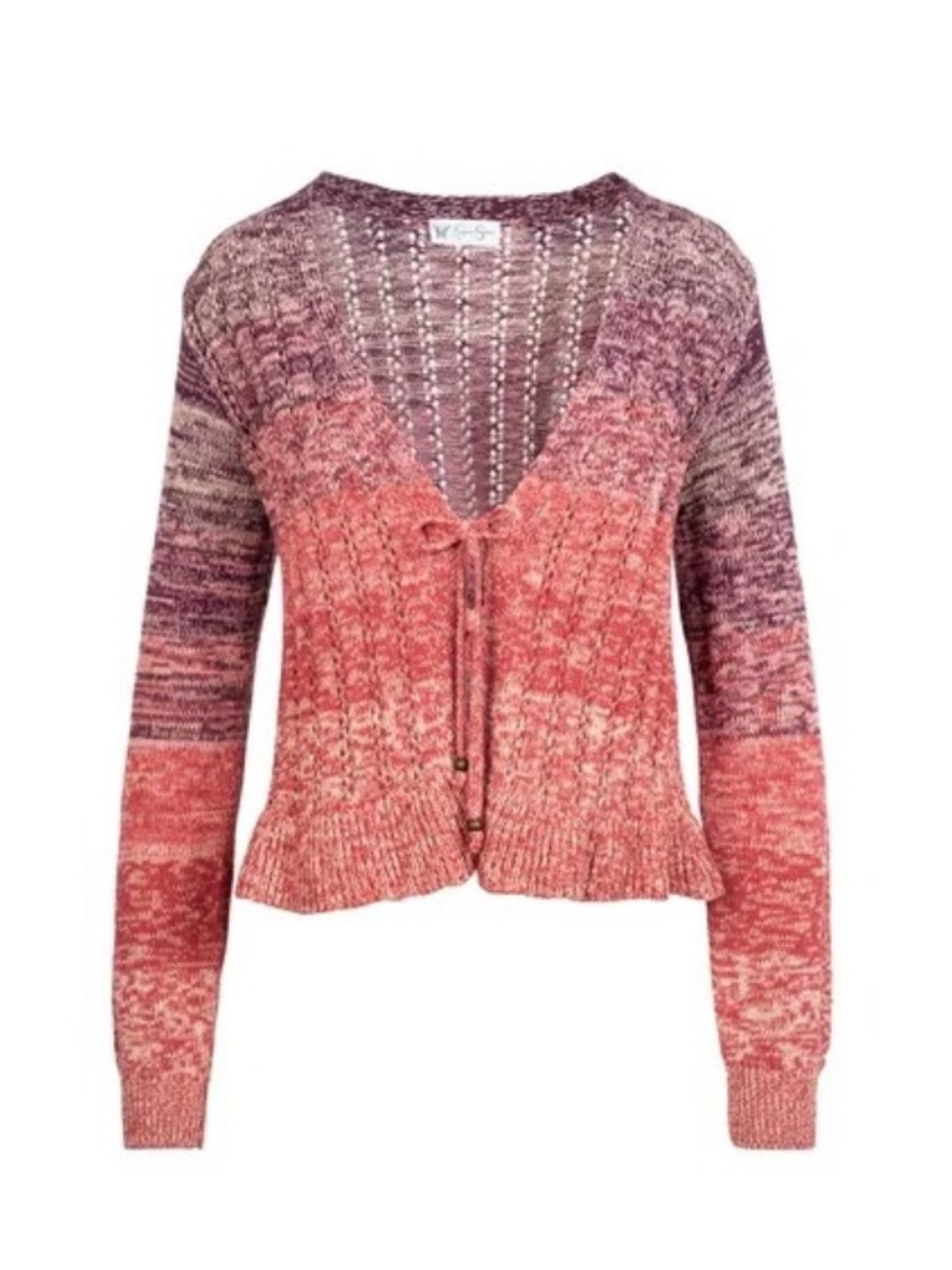 Women's Ombré Knit Cardigan Sweater - Pink